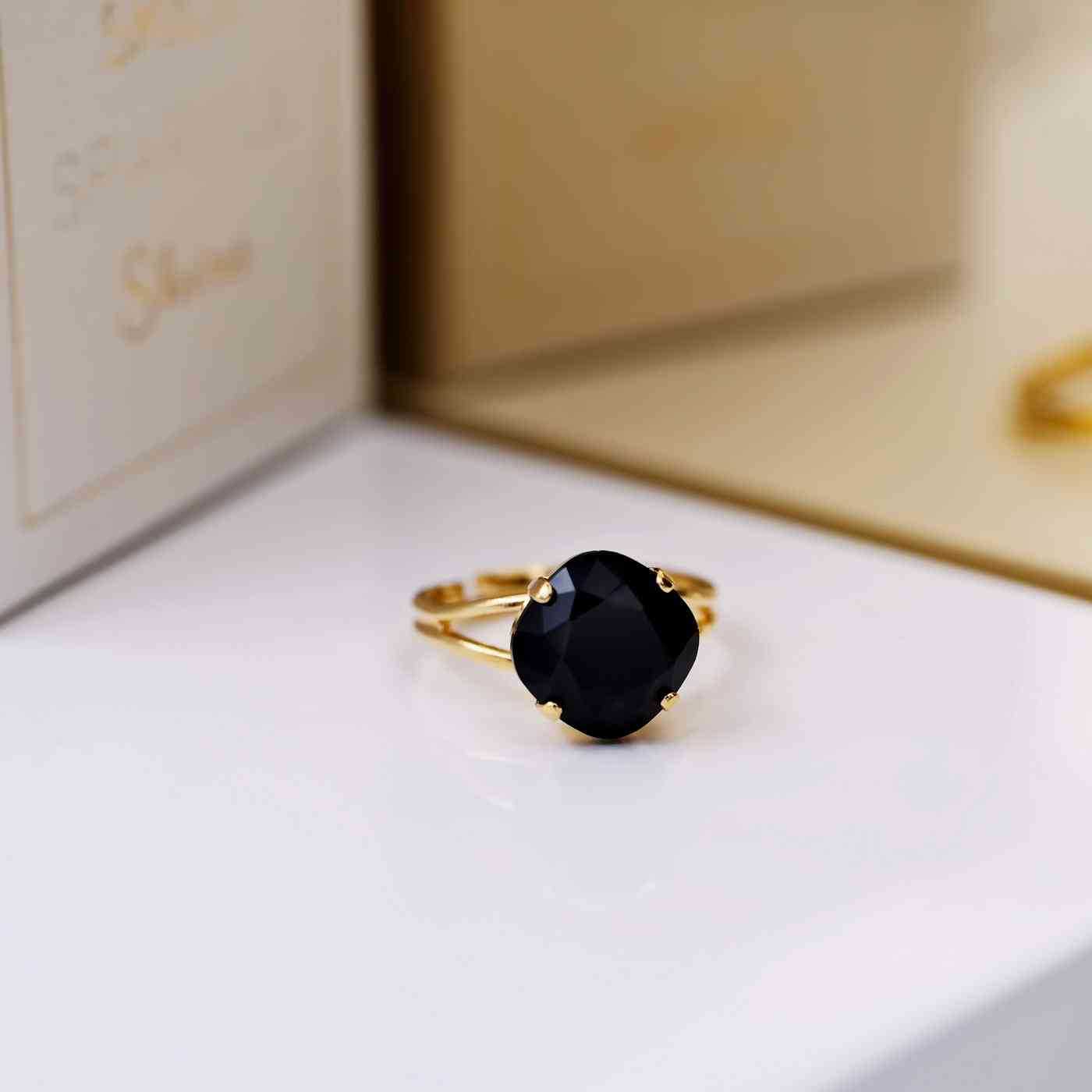 Gold-plated ring with Austrian crystal — Rings from Toolittle — additional view 3