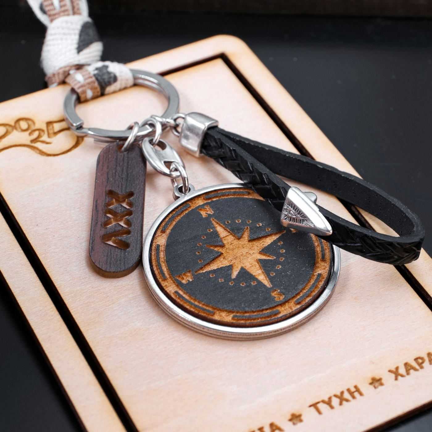 2026 Compass Men's Lucky Keychain — Pendants & charms from Toolittle — additional view 2