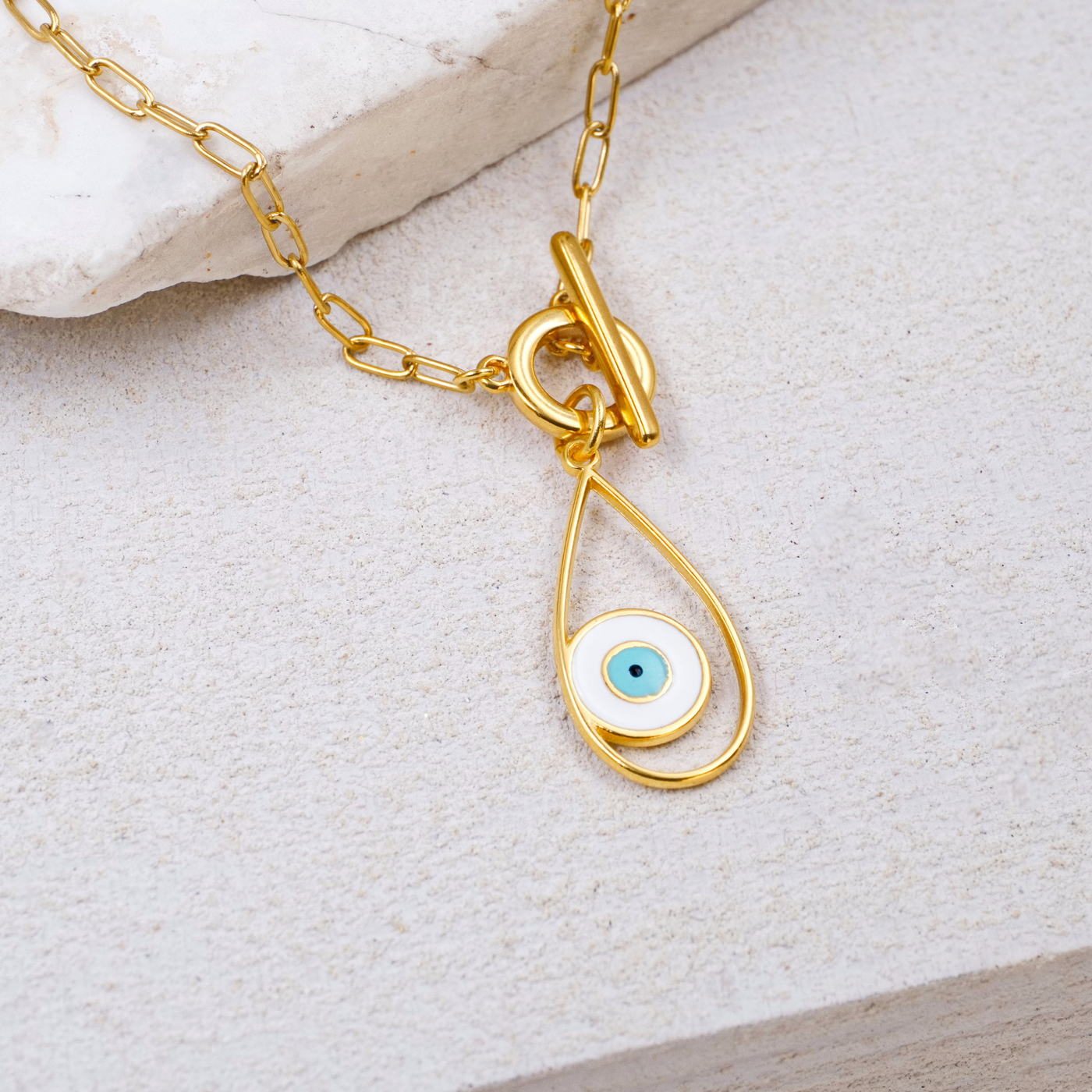 Short Necklace with Evil Eye Drop — Necklaces from Toolittle — additional view 4
