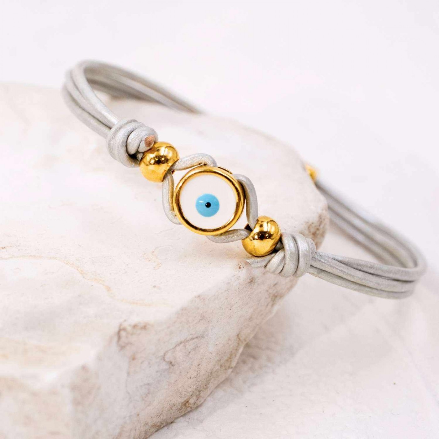 Evil Eye Leather Bracelet — Bracelets from Toolittle — additional view 3