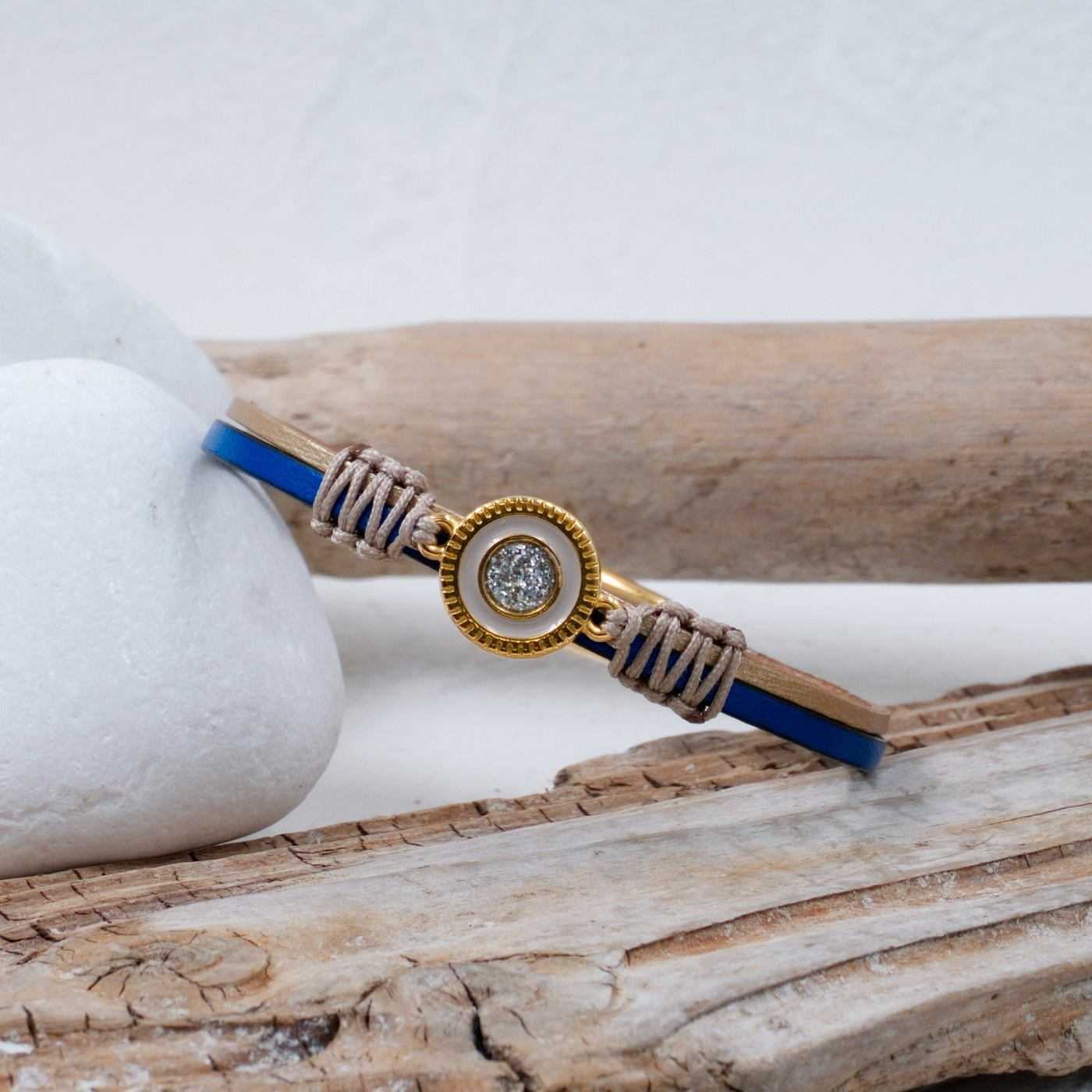 Glittered Enamel Leather Bracelet — Bracelets from Toolittle — additional view 4