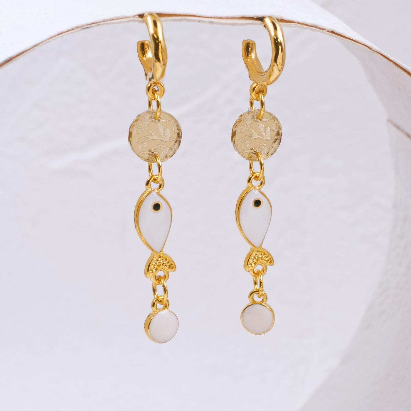 Fish Gold-plated Earrings — Earrings from Toolittle — additional view 3
