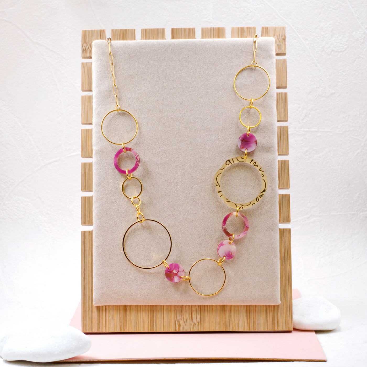 Plexi Circles Long Necklace — Necklaces from Toolittle — additional view 3