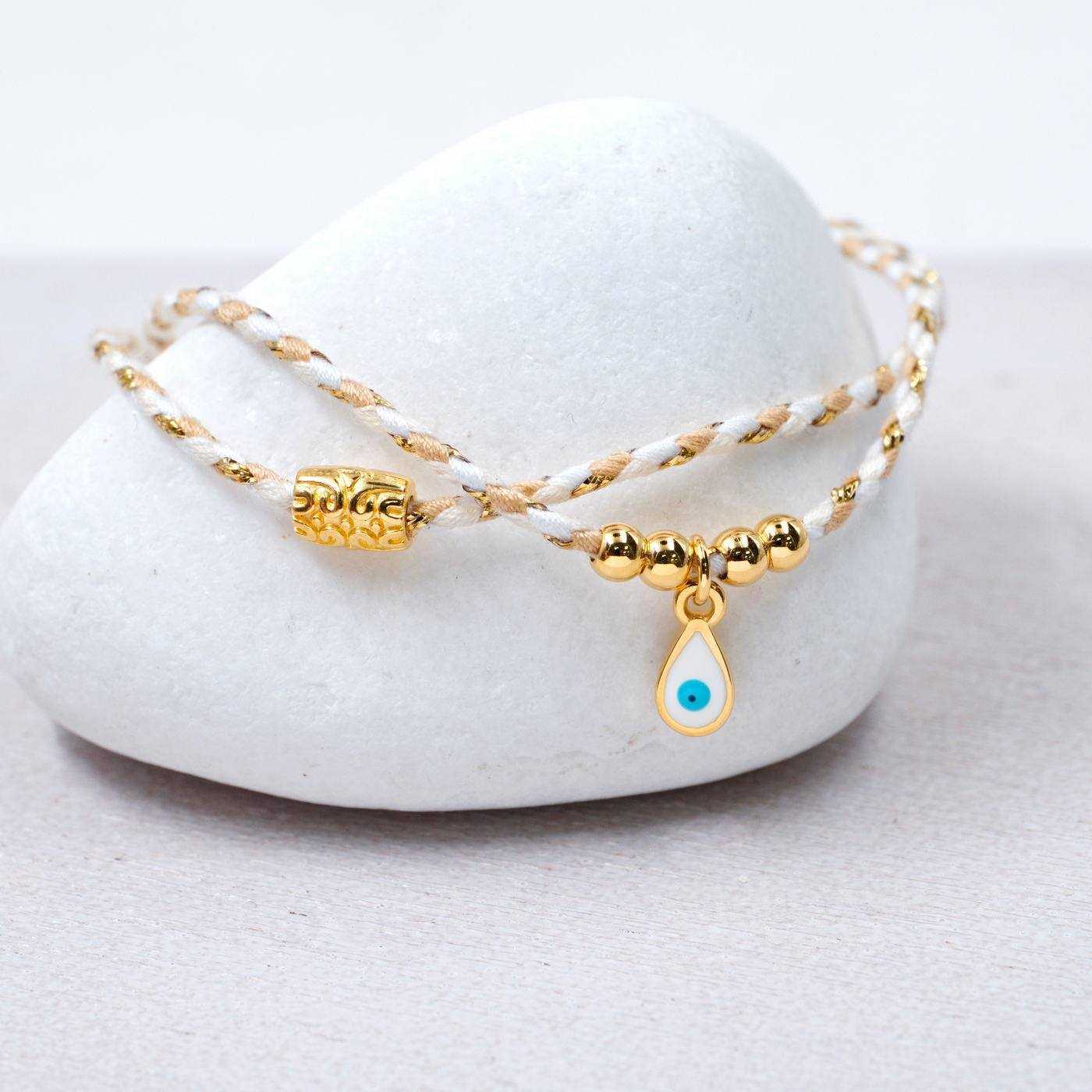 Golden Thread Bracelet with Evil Eye — Bracelets from Toolittle — additional view 2