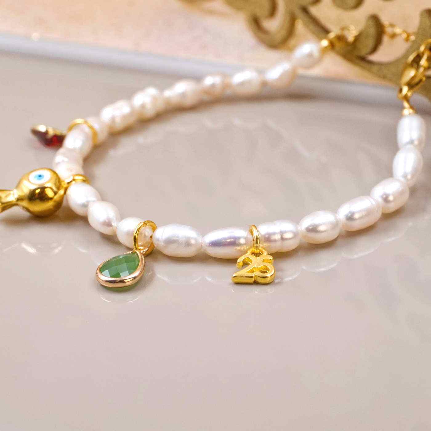 Fresh Water Pearls Lucky Bracelet — Pendants & charms from Toolittle — additional view 2