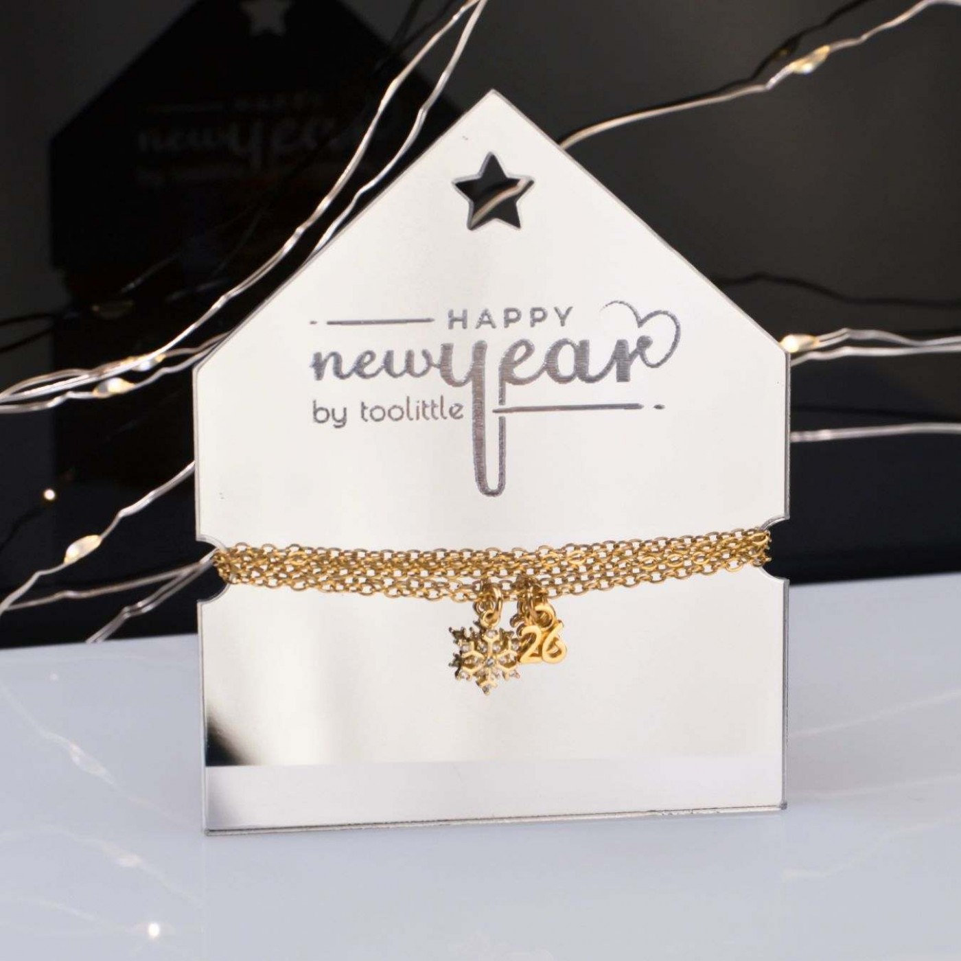 Lucky 2026 Necklace - Rhinestone Snowflake — Pendants & charms from Toolittle — additional view 5