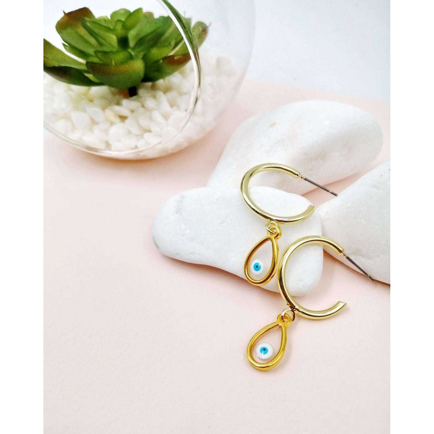 Voutoumi Evil Eye Hoops