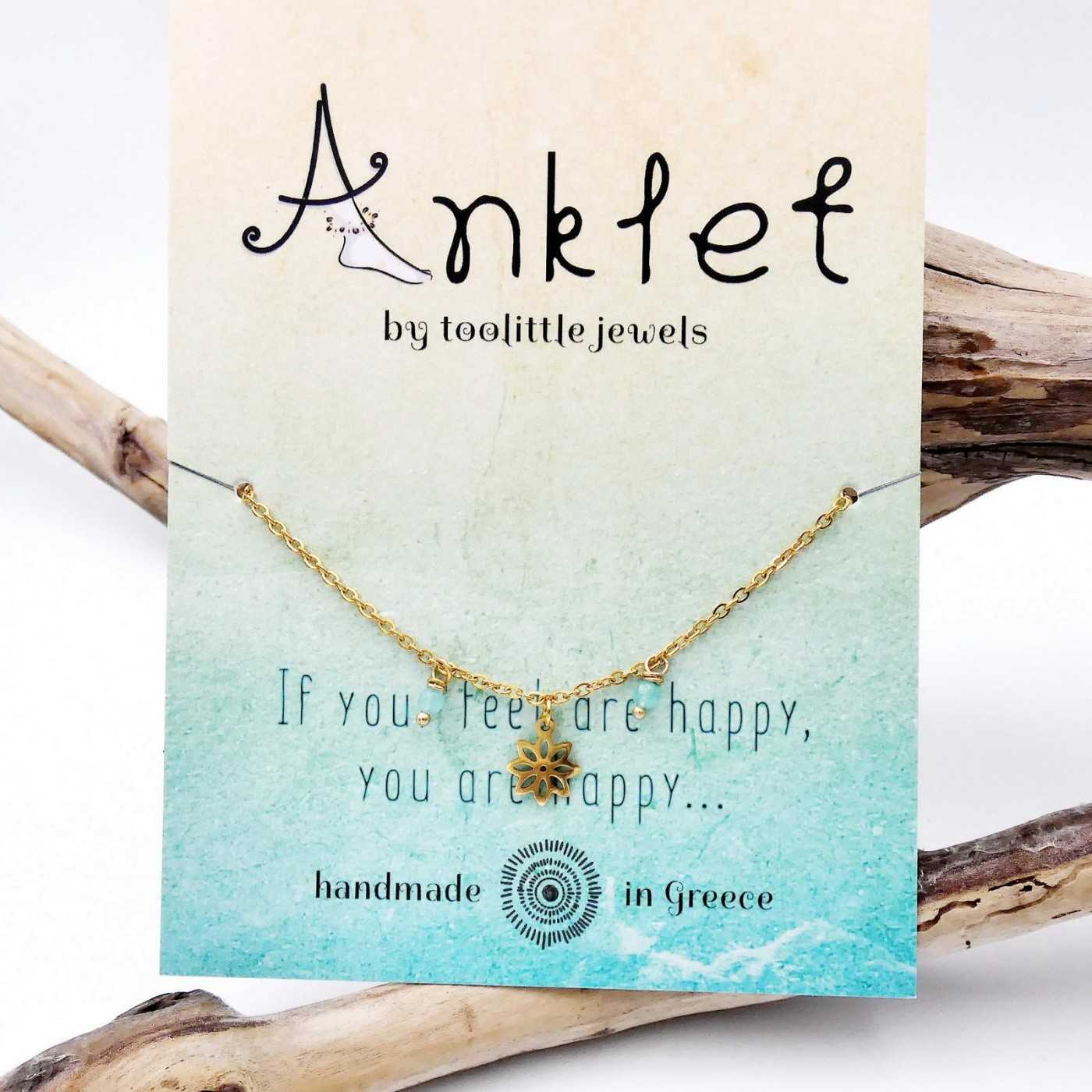 Golden Staybright stainless steel Anklet — Anklets from Toolittle — additional view 2