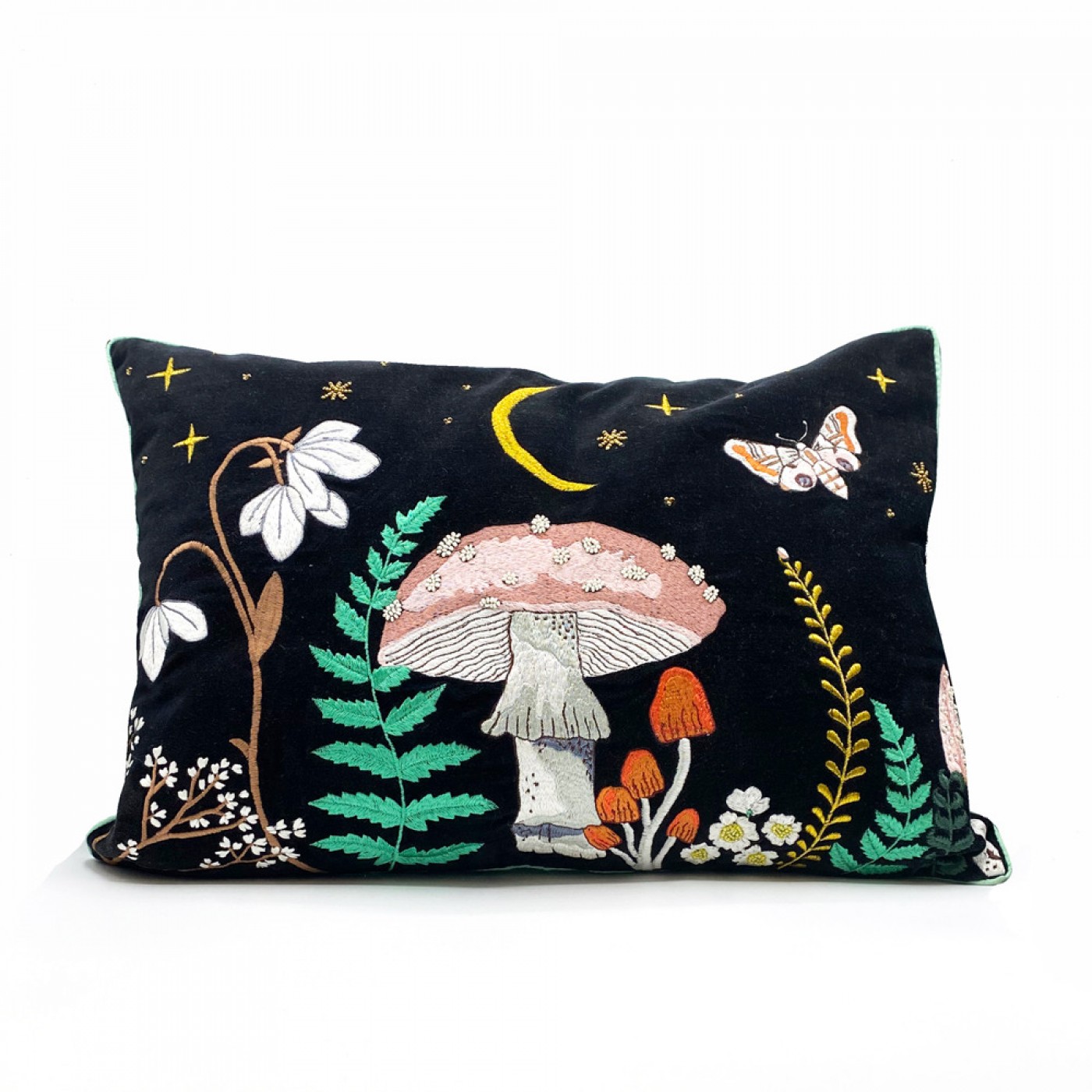 Forage Black Velvet Cushion — Cushions & pillows from Toolittle — additional view 4
