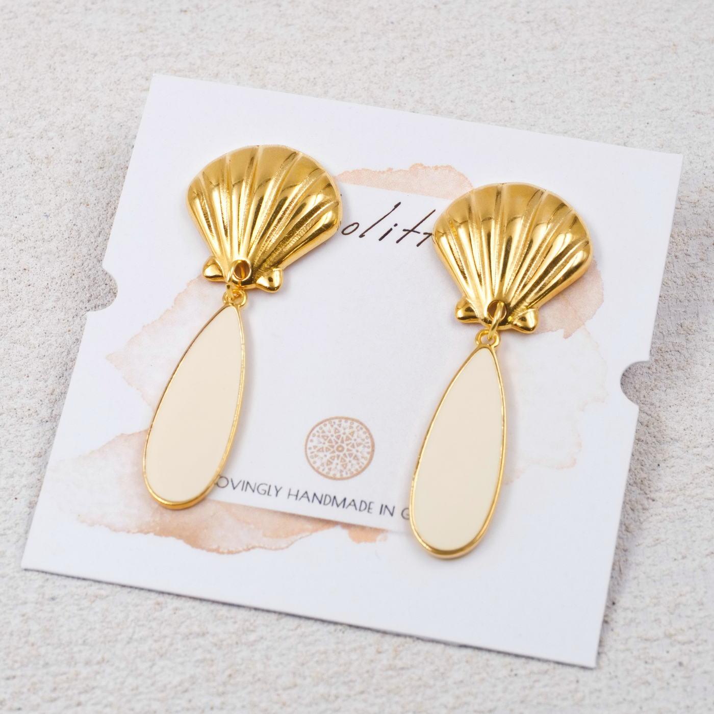 Shell Drop Earrings — Earrings from Toolittle — additional view 3