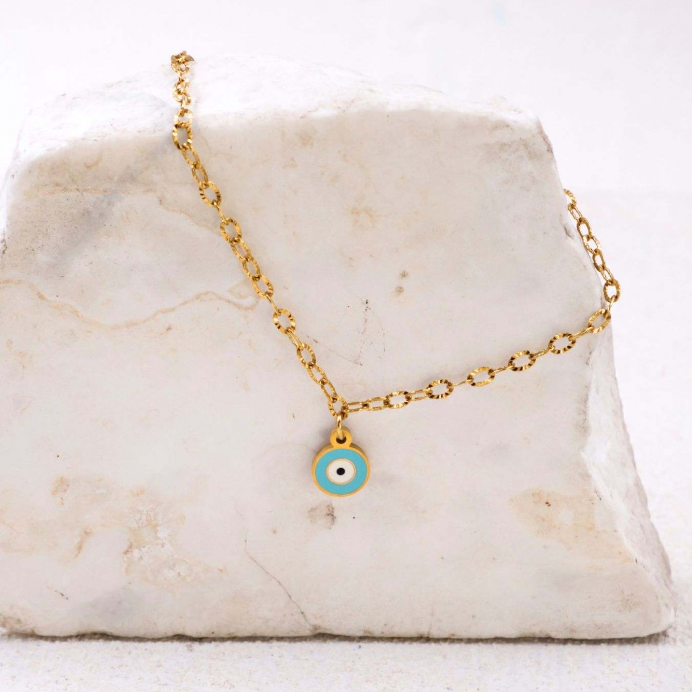 Stainless Steel Jewelry: Gold-plated Bracelet with Evil Eye — Bracelets from Toolittle — additional view 3