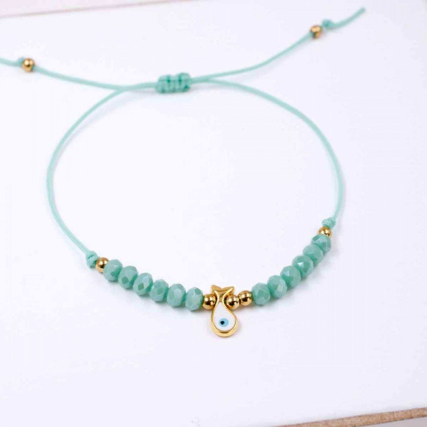 Macramé Bracelet with Metal Fish & Enamel Eye | Color Select — Bracelets from Toolittle — additional view 7