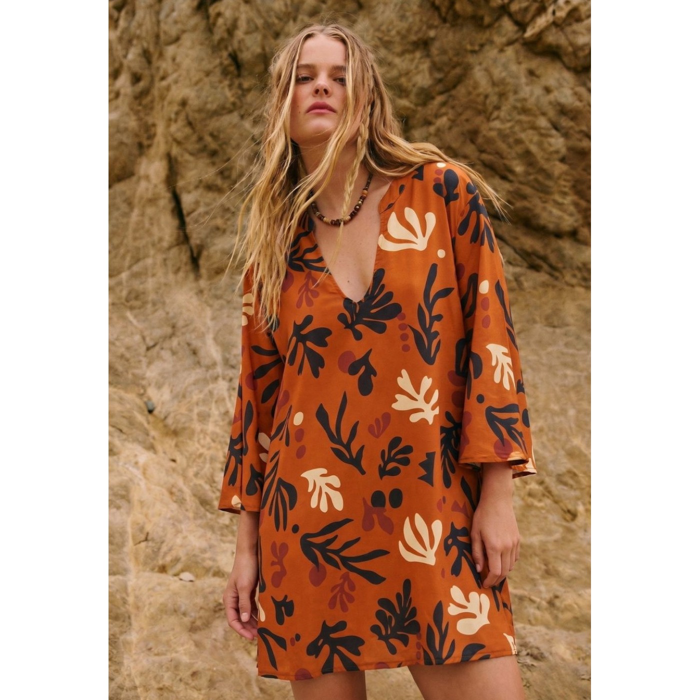 KOKKOSAMMOU Short Boho Kaftan Africa