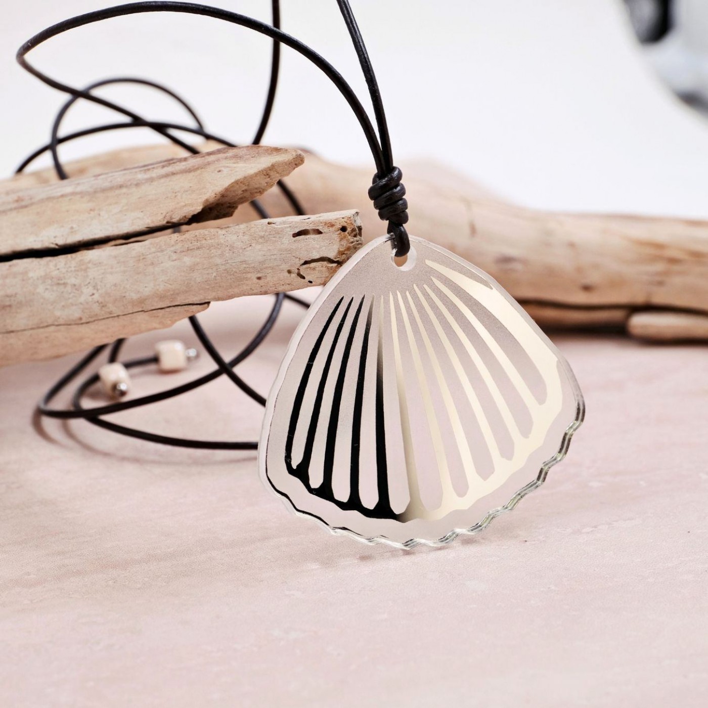 Sea Life Necklace | Shell Clam Pendant — Necklaces from Toolittle — additional view 6
