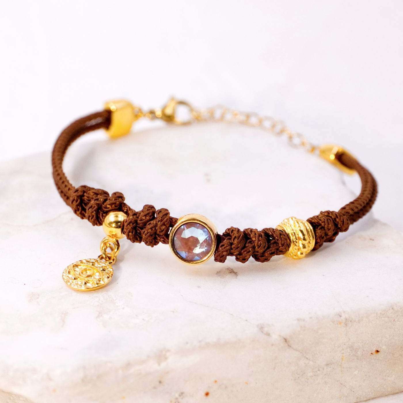 Cord Bracelet with Crystal — Bracelets from Toolittle — additional view 2