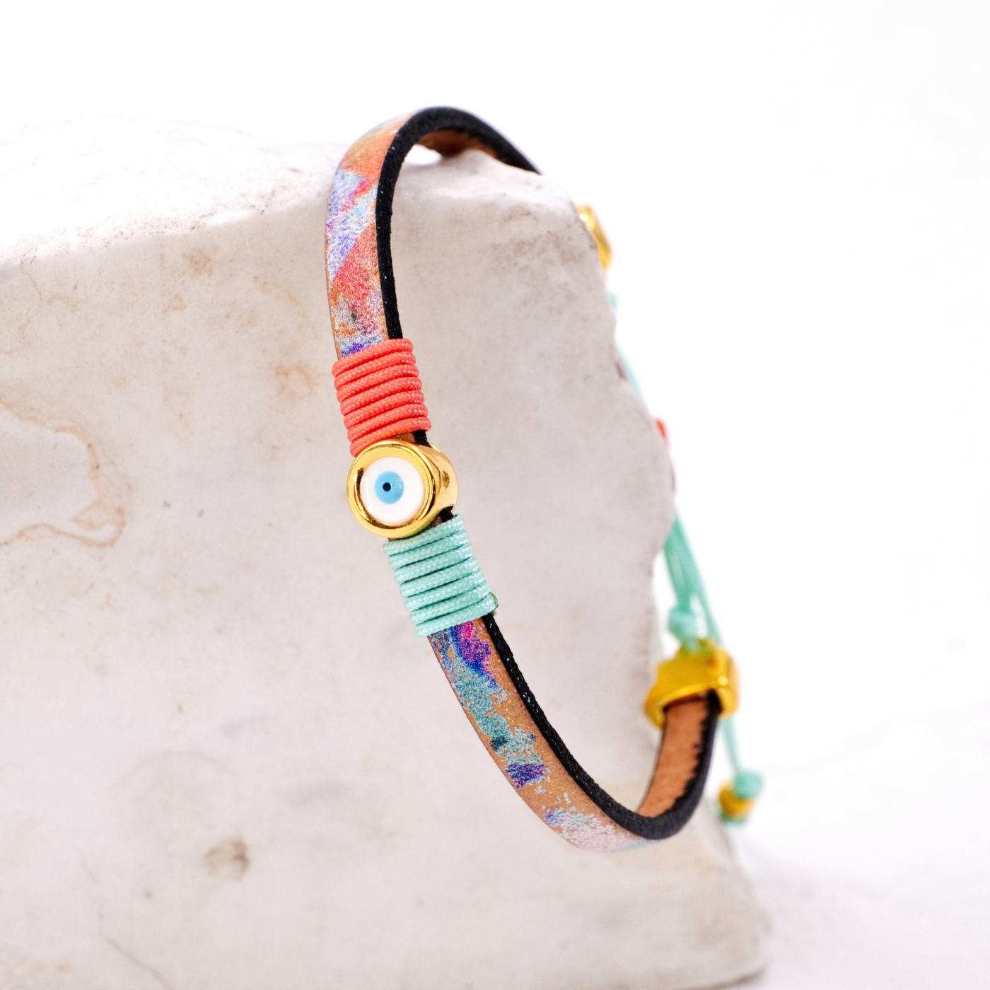 Evil Eye Leather Bracelet — Bracelets from Toolittle — additional view 3