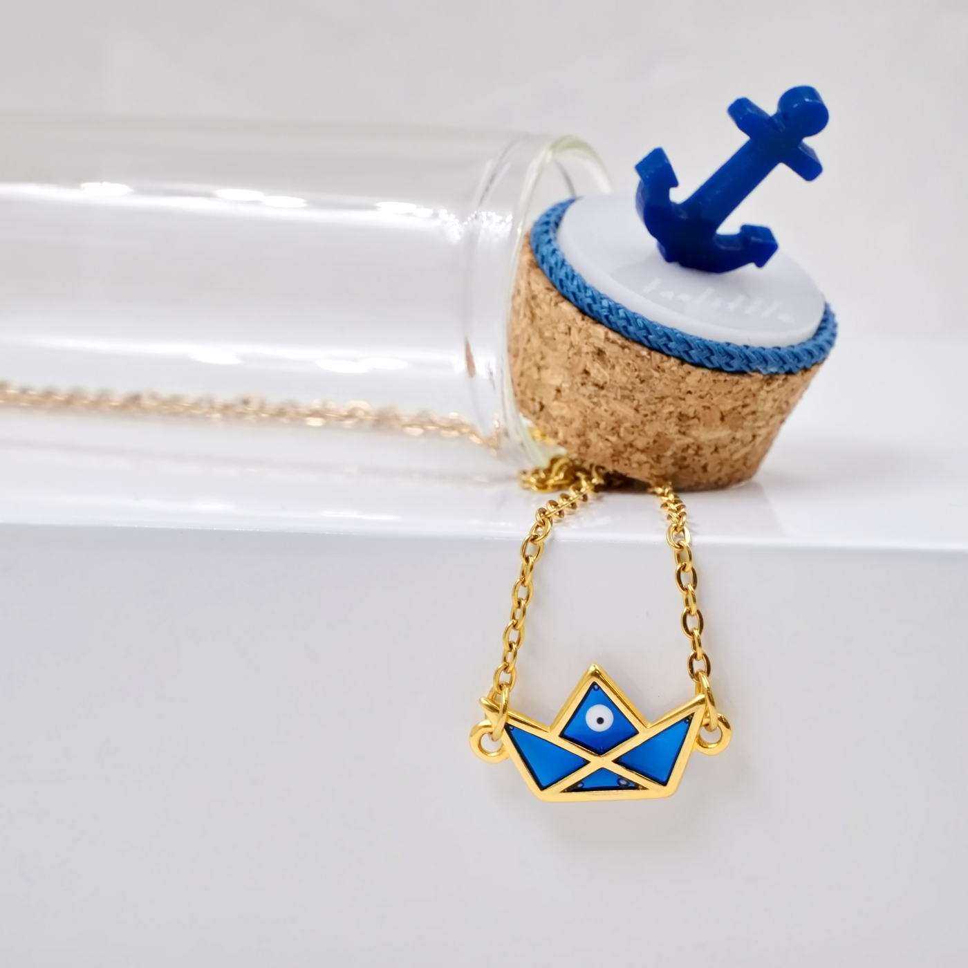 Enamelled boat necklace — Necklaces from Toolittle — additional view 3