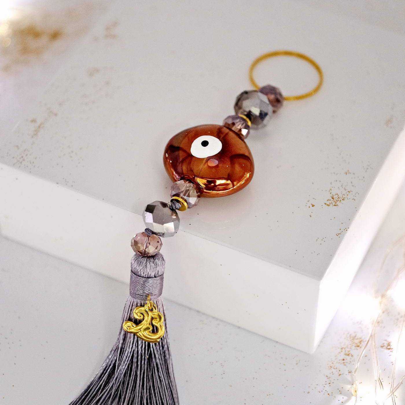 Lucky charm 2025 with ceramic evil eye — Pendants & charms from Toolittle — additional view 3