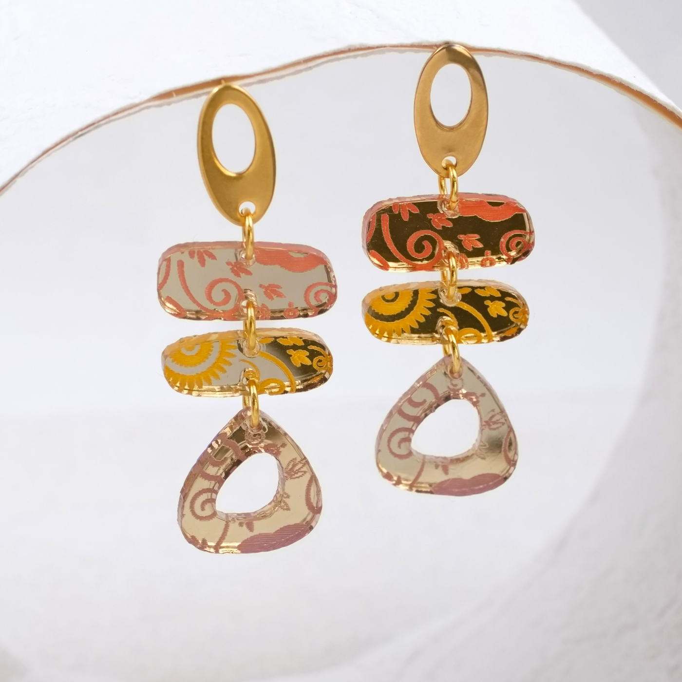 Gold-plated Plexiglass Earrings — Earrings from Toolittle — additional view 3
