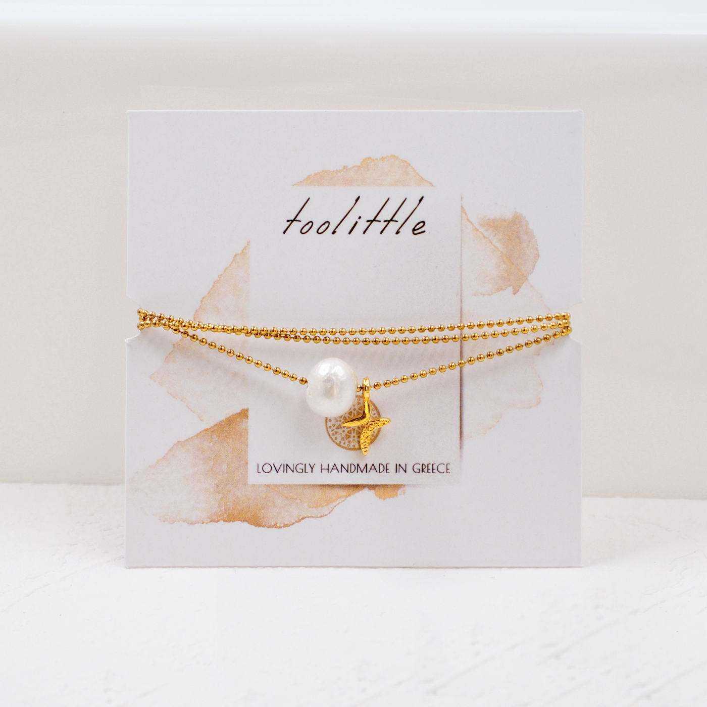 Pearl & Cross short necklace — Necklaces from Toolittle — additional view 5