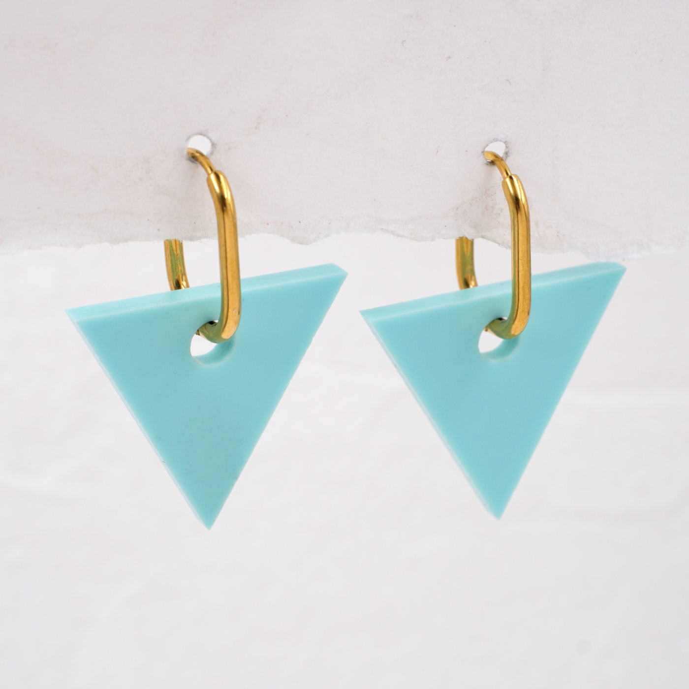 Plexiglass Triangle Earrings — Earrings from Toolittle — additional view 2