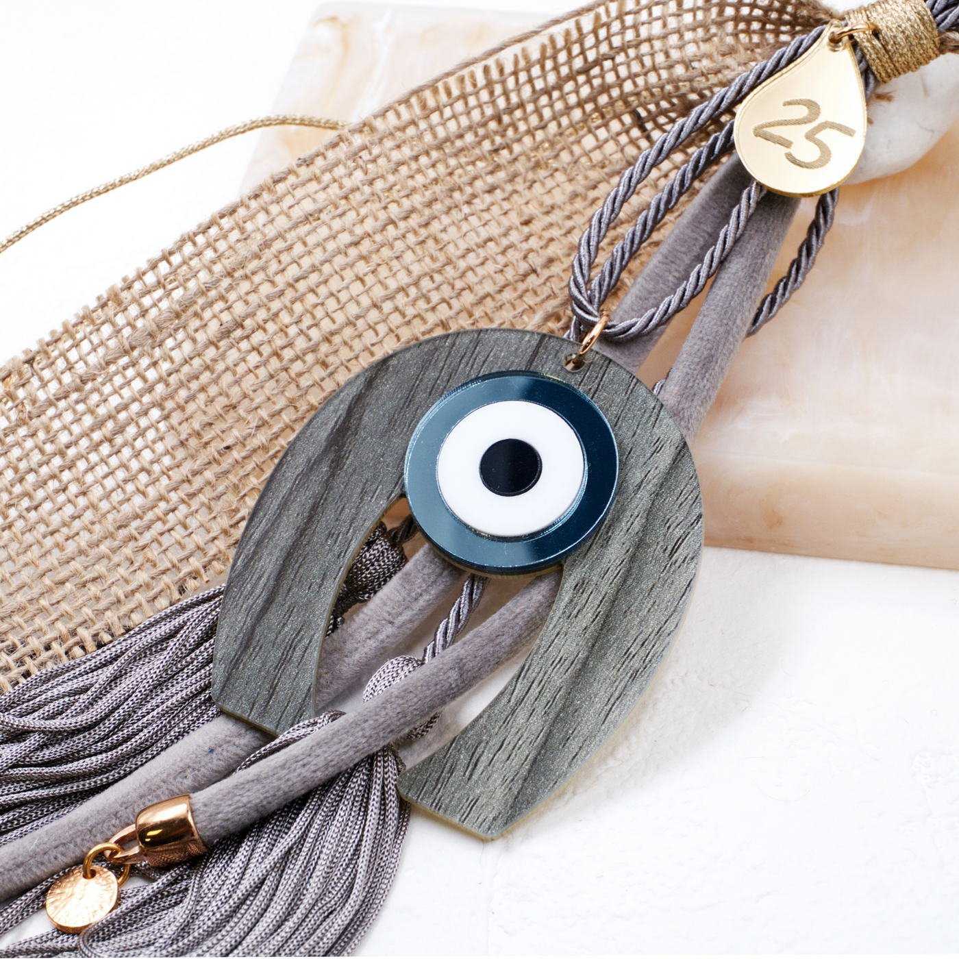 2026 Horseshoe with Evil Eye Lucky Charm — Pendants & charms from Toolittle — additional view 2