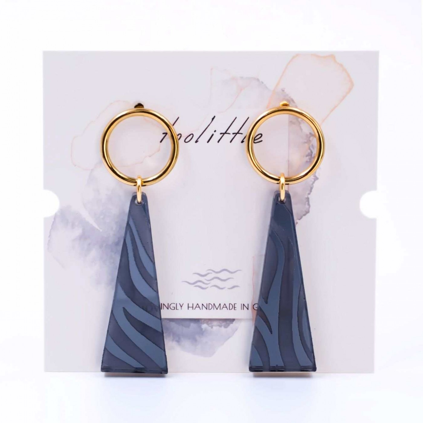 Steel Dangle Earrings - Animal Print — Earrings from Toolittle — additional view 2