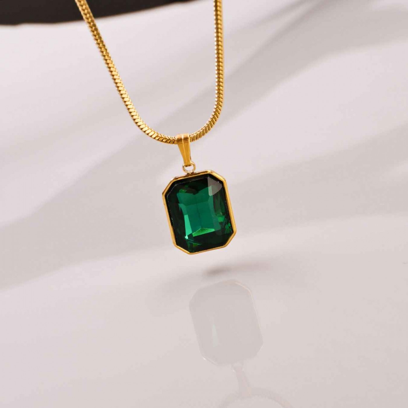 Gold-plated Necklace: Stainless Steel & Crystal — Necklaces from Toolittle — additional view 2