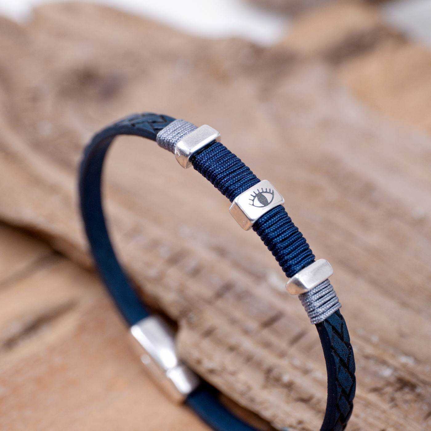 Evil Eye PU Leather Men's Bracelet — Bracelets from Toolittle — additional view 2