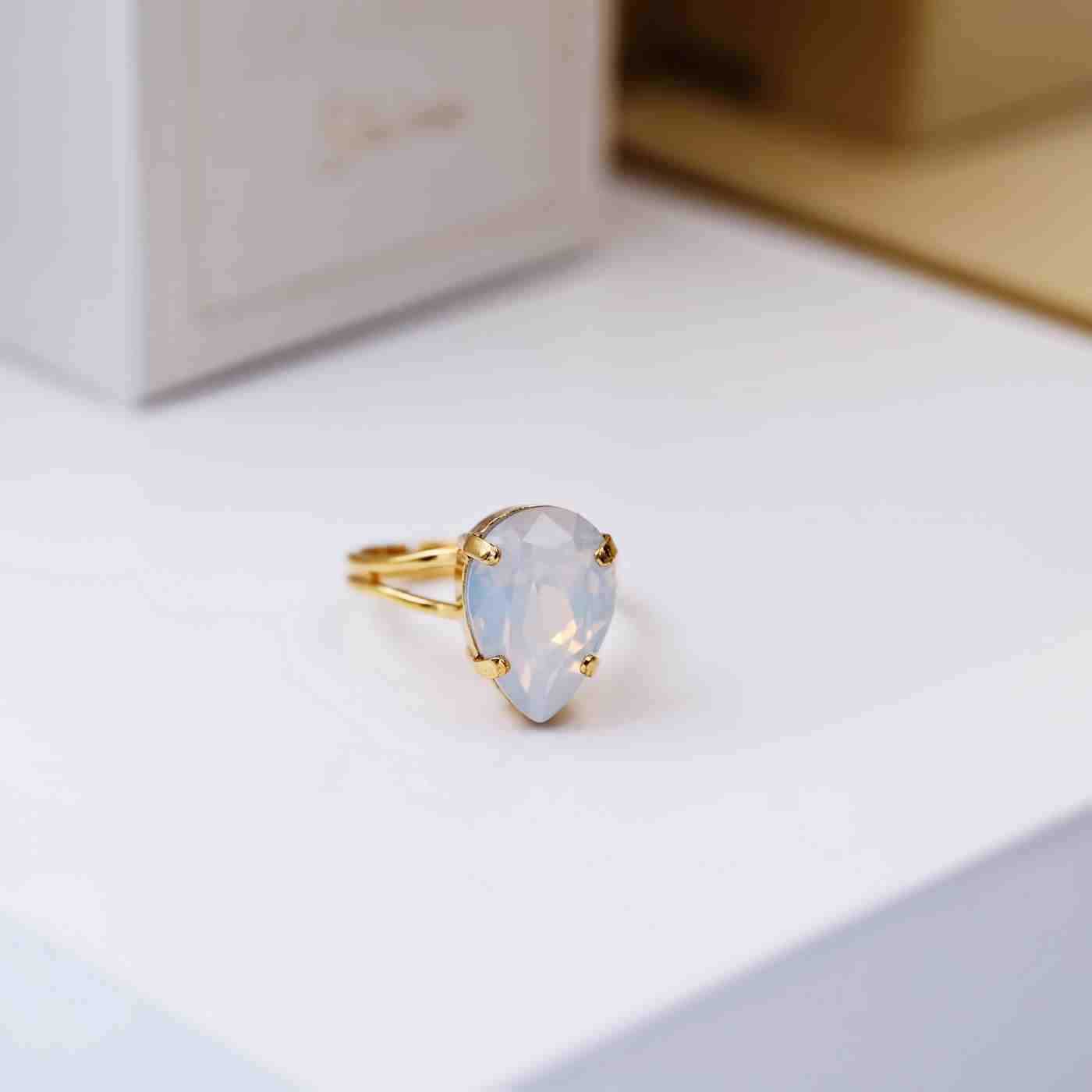 Gold-plated ring with Austrian crystal — Rings from Toolittle — additional view 4