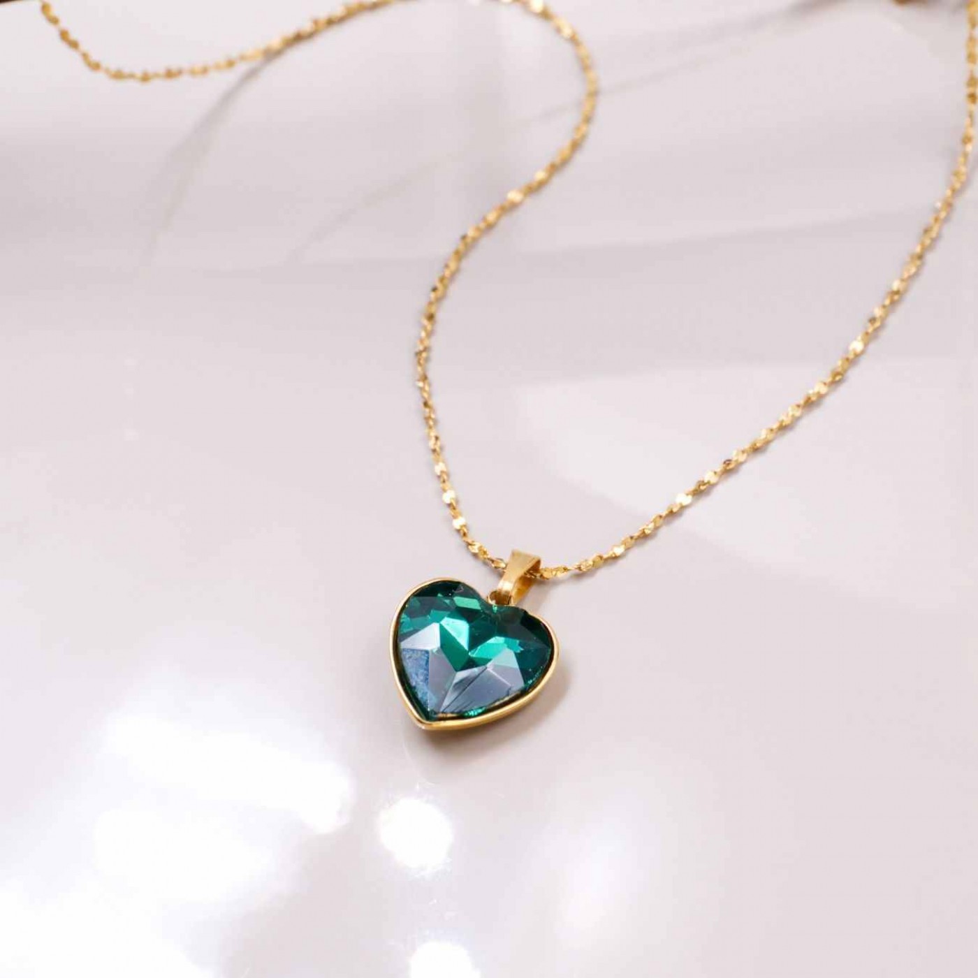 Stainless Steel Necklace - Crystal Heart — Necklaces from Toolittle — additional view 5
