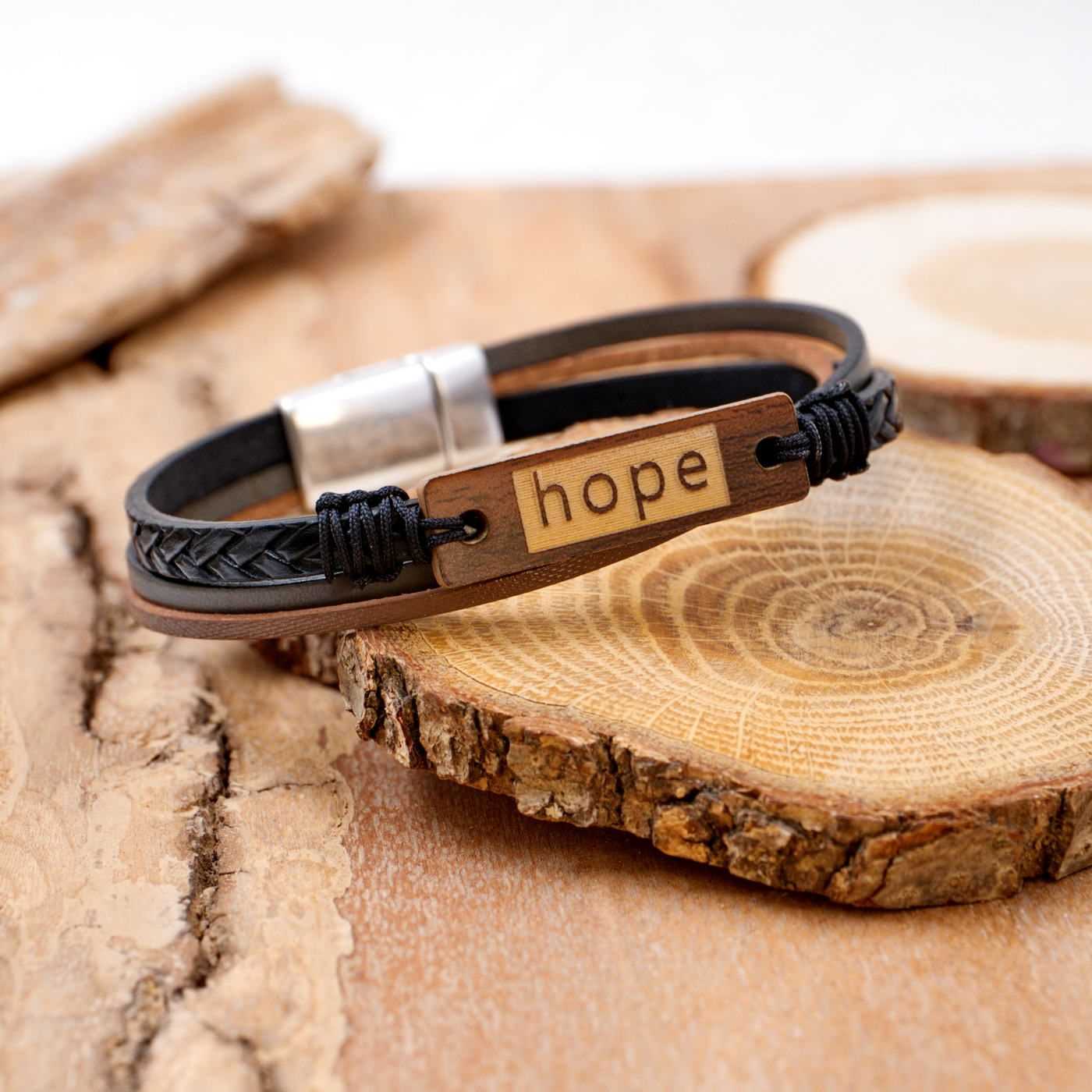 Hope Leather Men's Bracelet — Bracelets from Toolittle — additional view 3