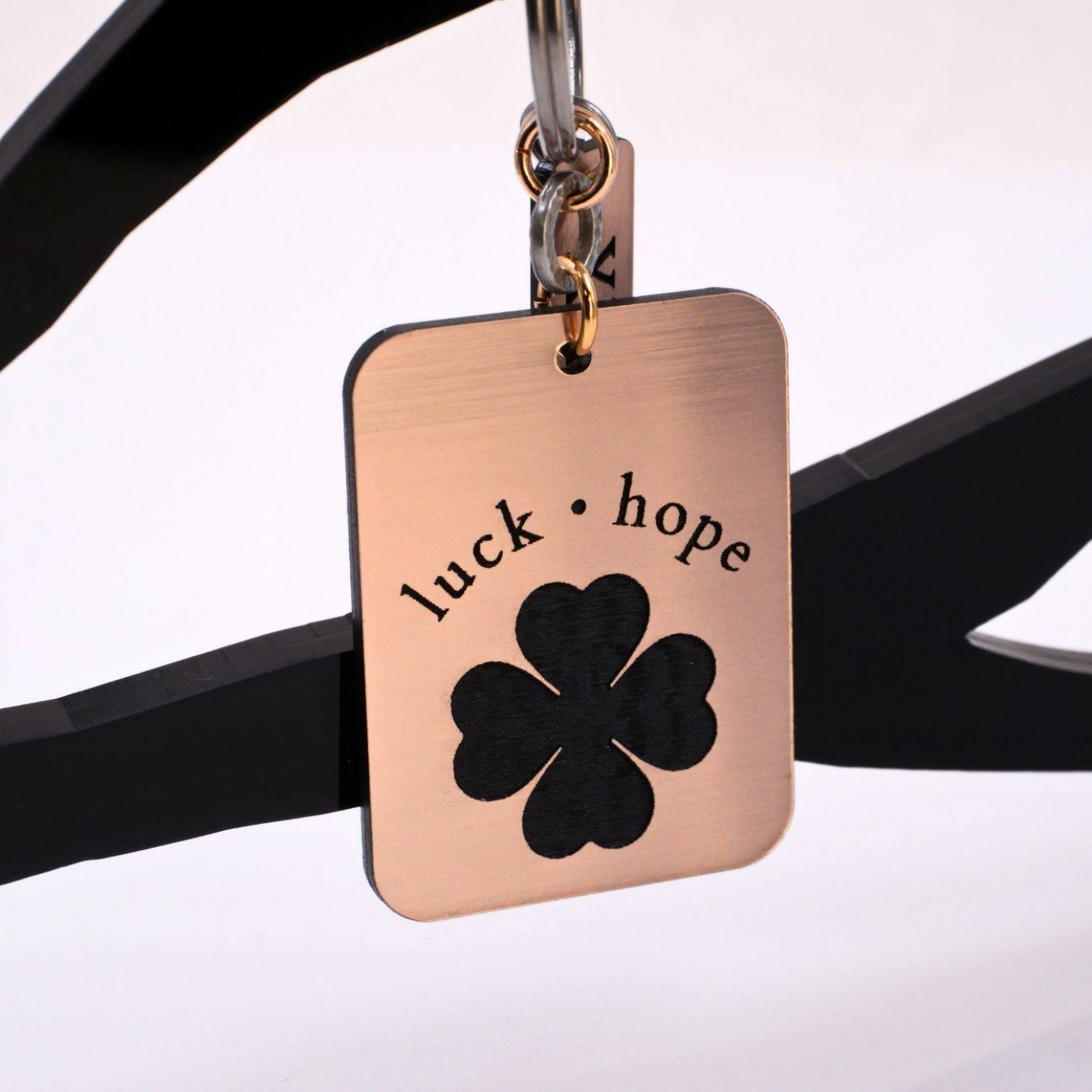 Women's 2026 Good Luck Keychain: Black Four Leaf Clover — Pendants & charms from Toolittle — additional view 3