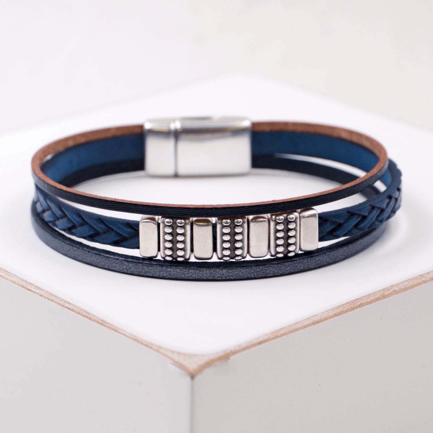 Braided Leather Men's Bracelet — Bracelets from Toolittle — additional view 2