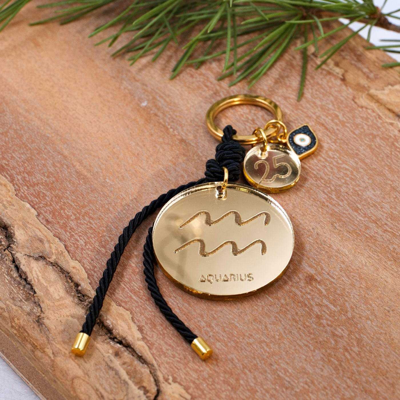 Aquarius Sign Lucky Keychain — Pendants & charms from Toolittle — additional view 4