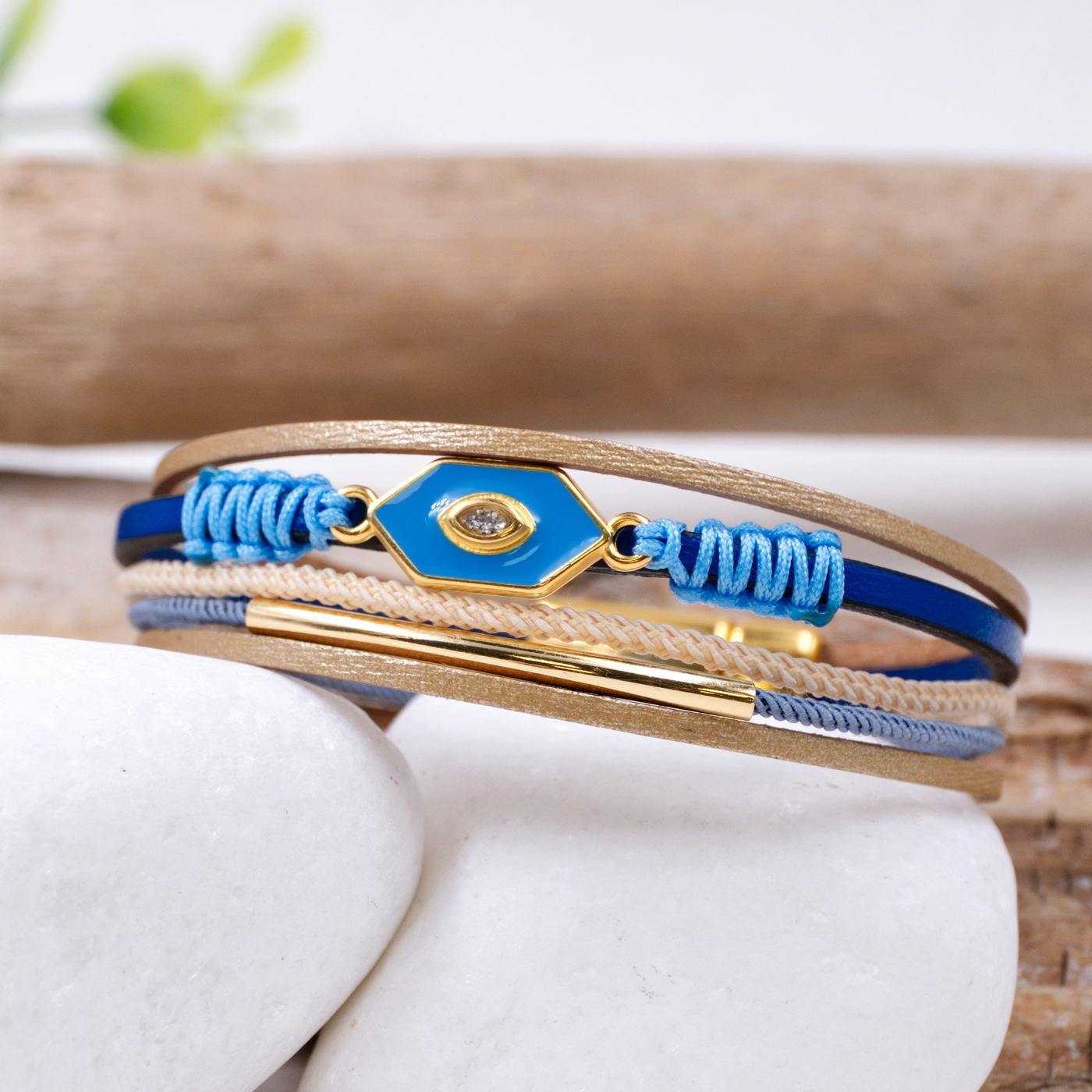 Leather bracelet with enamel — Bracelets from Toolittle — additional view 2