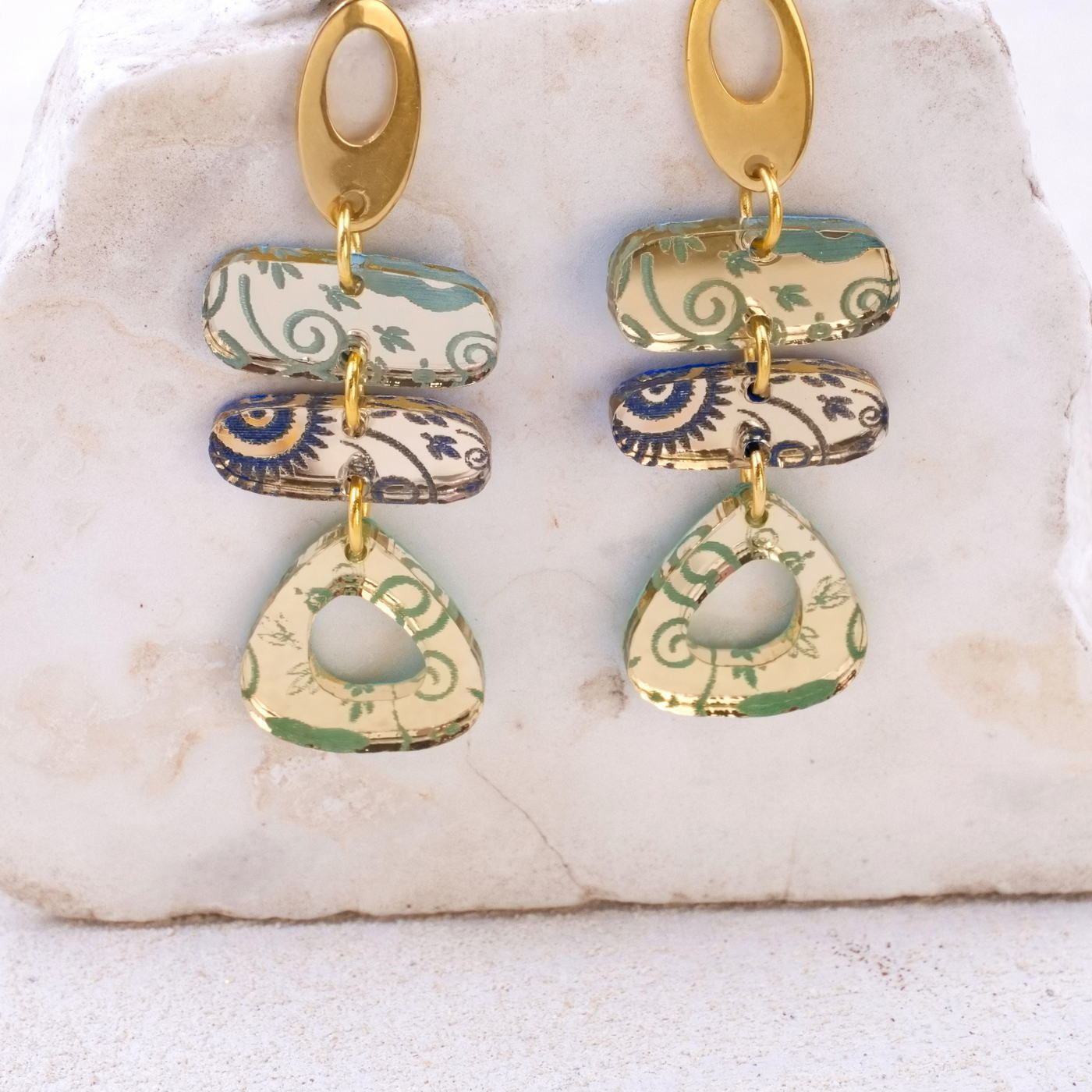 Gold-plated Plexiglass Earrings — Earrings from Toolittle — additional view 5