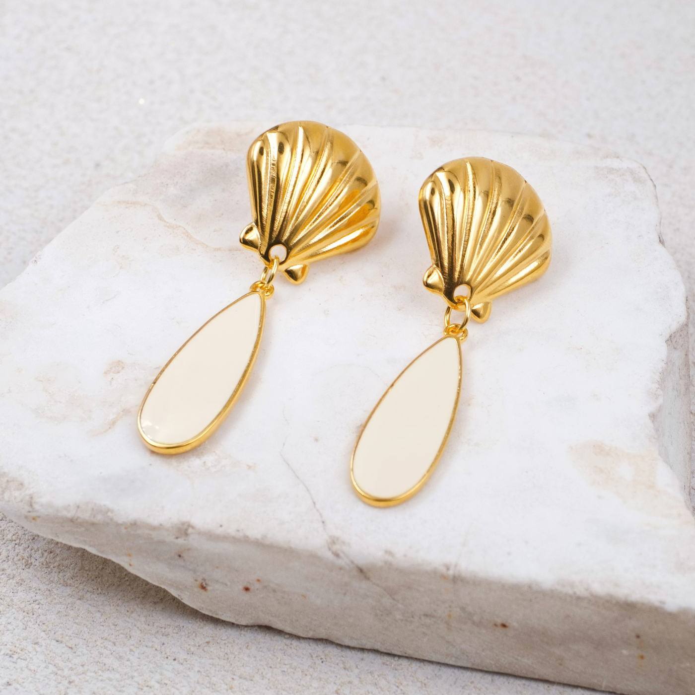 Shell Drop Earrings — Earrings from Toolittle — additional view 4