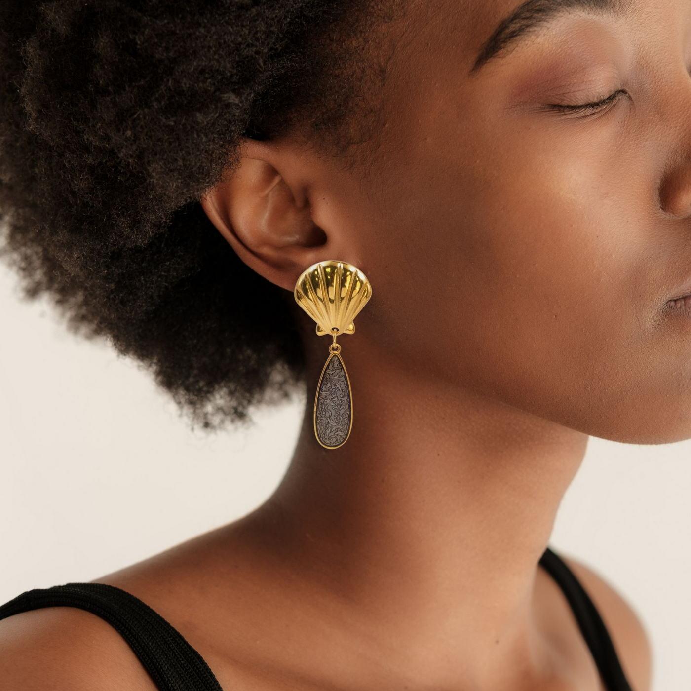Shell Drop Earrings — Earrings from Toolittle — additional view 2