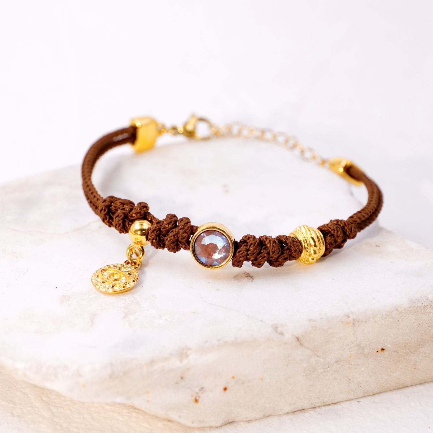 Cord Bracelet with Crystal