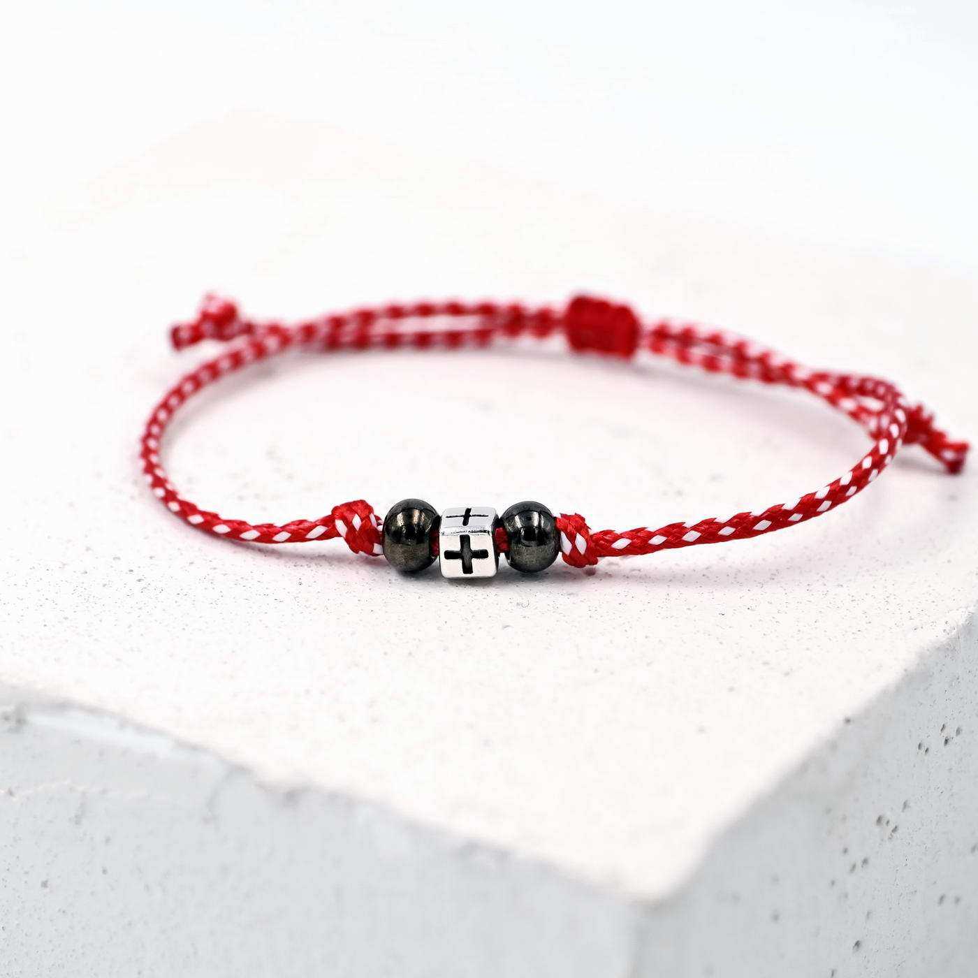 Men's Martis bracelet with metallic cube