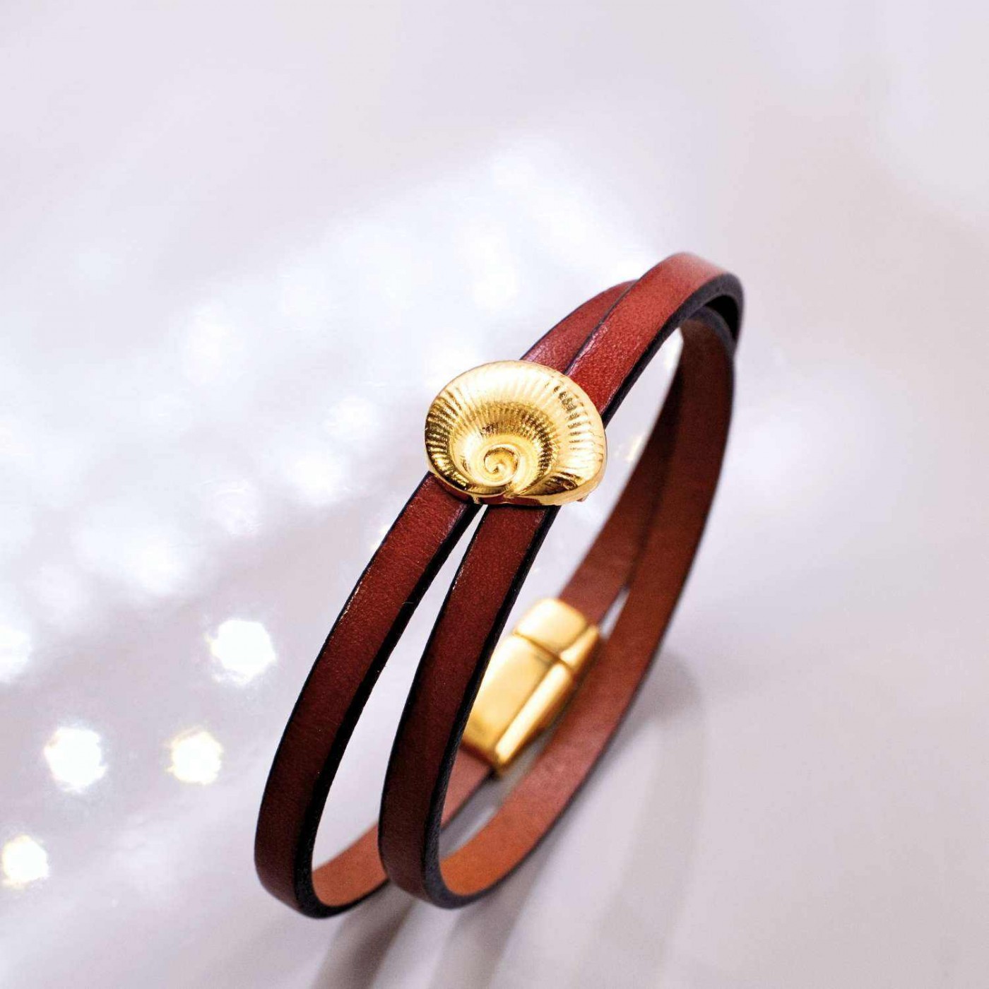 Sea Shell Leather Bracelet — Bracelets from Toolittle — additional view 4