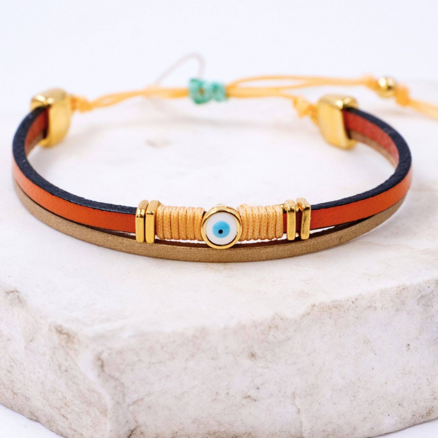 Evil Eye Leather Kids Bracelet — Bracelets from Toolittle — additional view 2