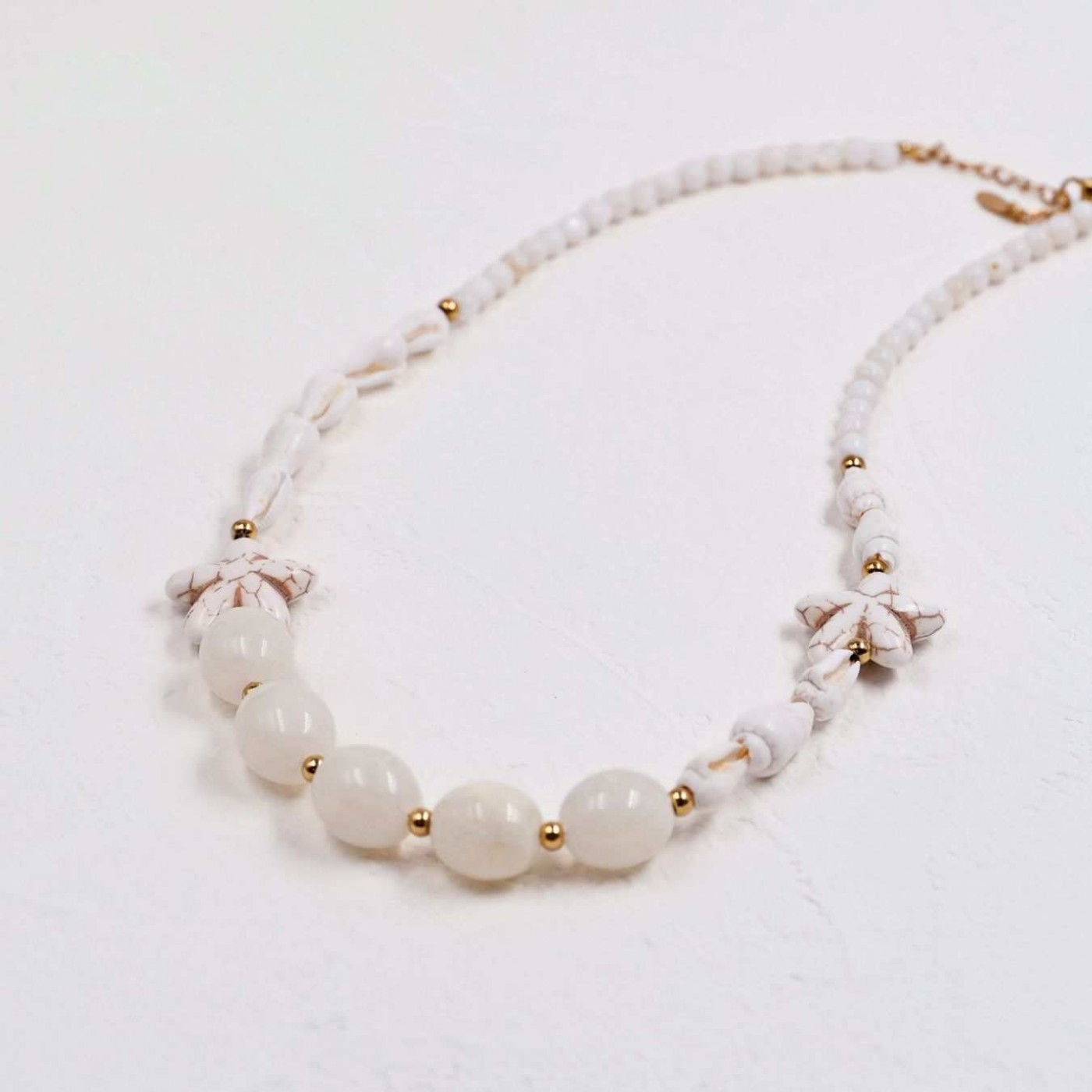 Stainless Steel: Semiprecious Stones & Starfish Necklace — Necklaces from Toolittle — additional view 2
