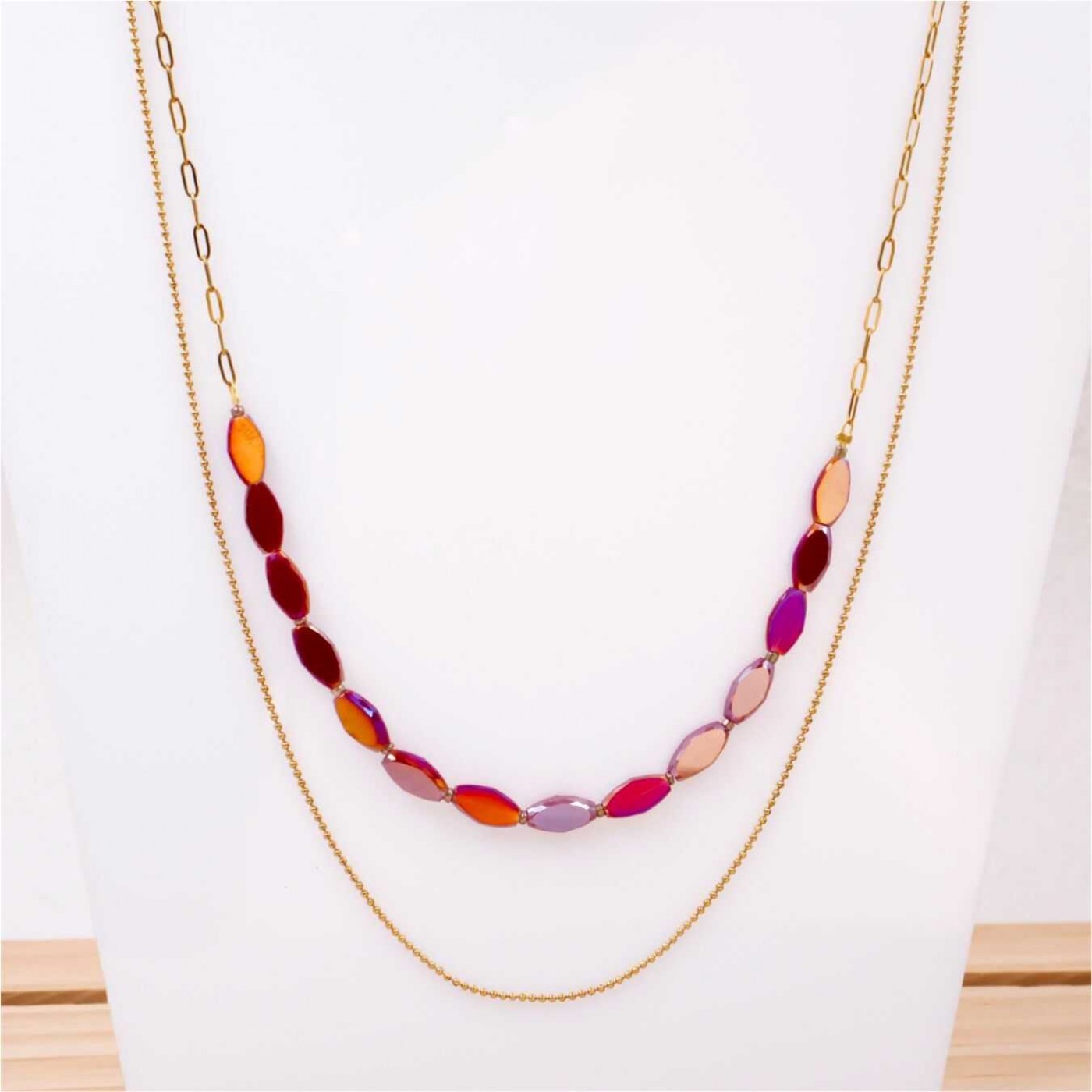 Crystal Jewelry: Handmade Layered Necklace — Necklaces from Toolittle — additional view 3