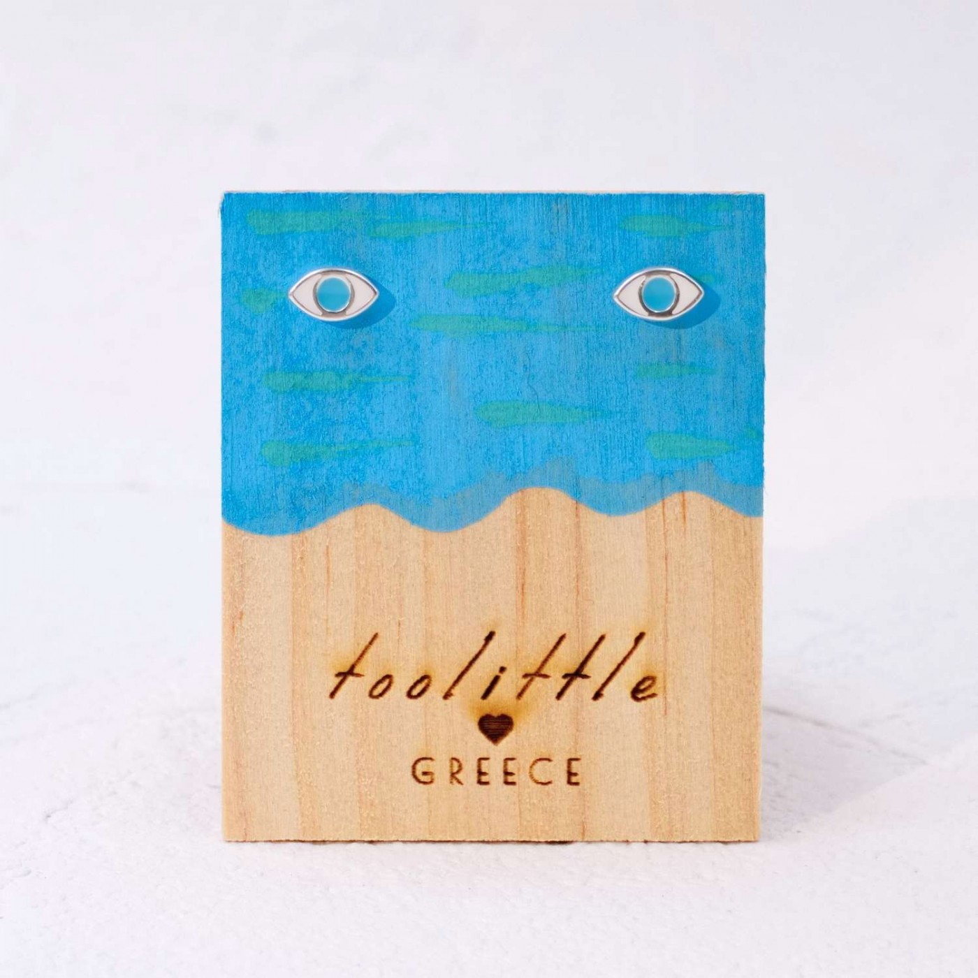 Evil Eye Stud Earrings — Earrings from Toolittle — additional view 2