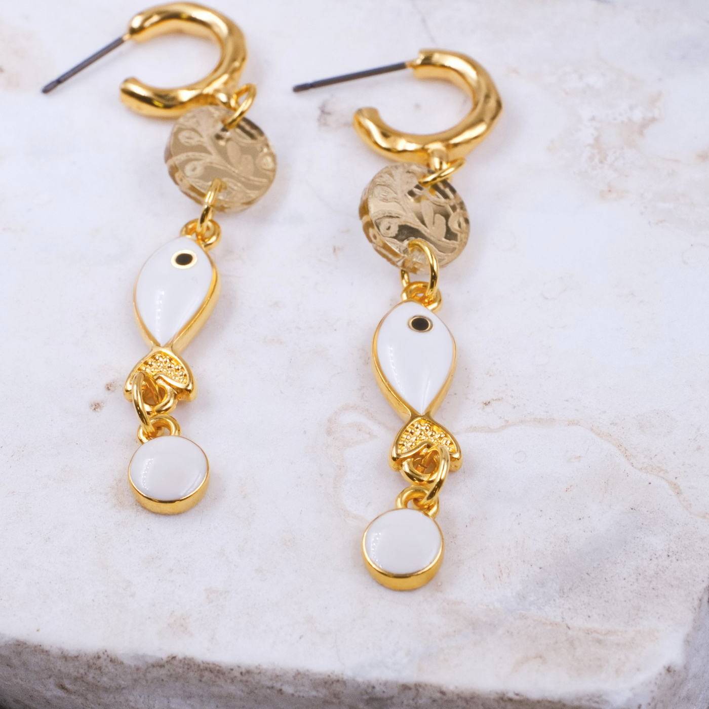 Fish Gold-plated Earrings — Earrings from Toolittle — additional view 5