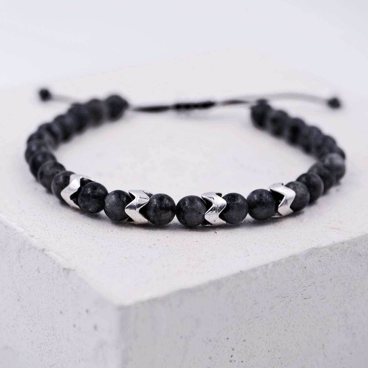 Bracelet for men with semiprecious beads — Bracelets from Toolittle — additional view 2
