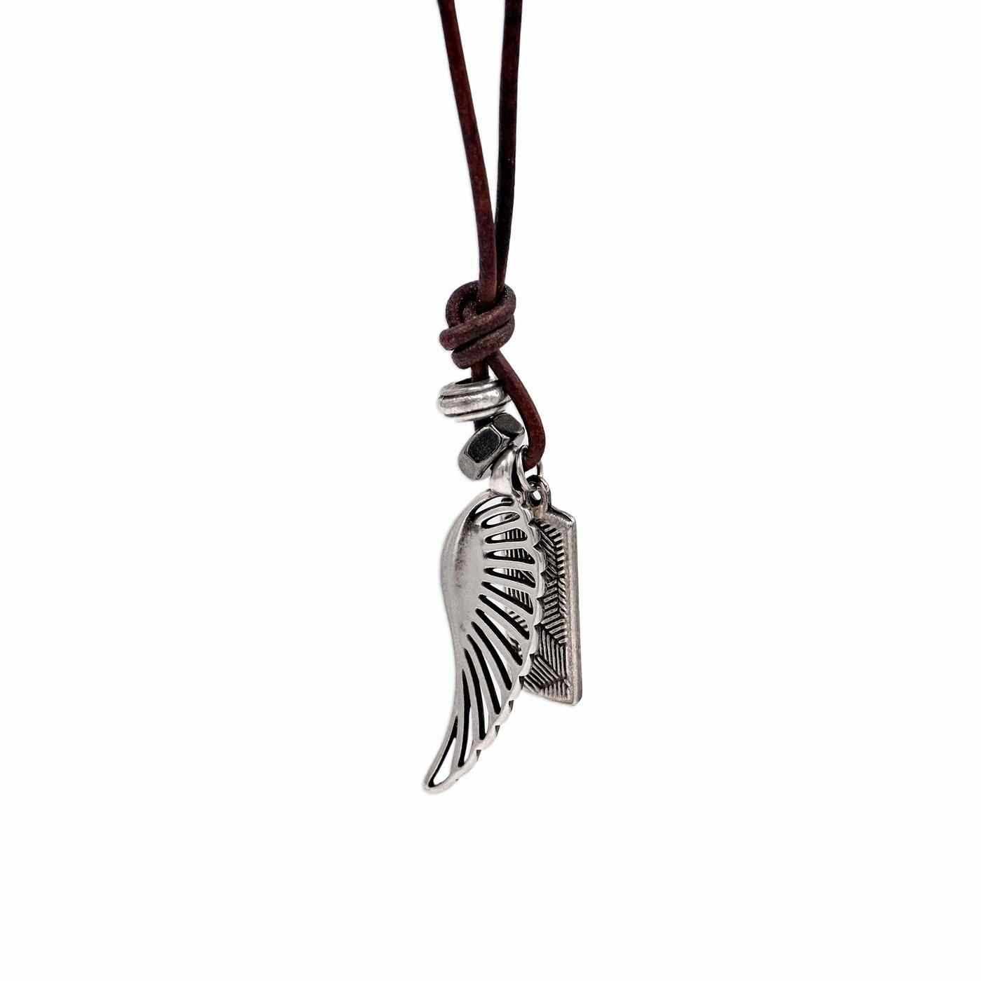 Men's necklace Feather — Necklaces from Toolittle — additional view 2
