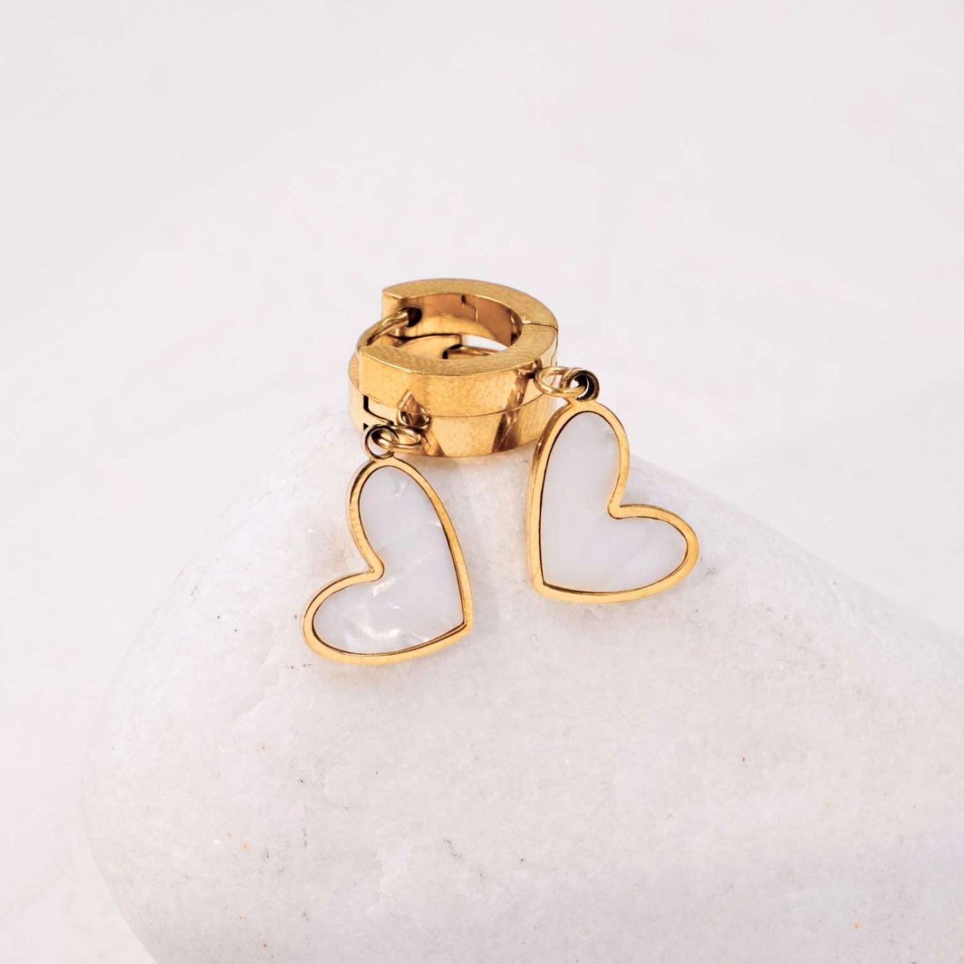 Inox Heart Earrings — Earrings from Toolittle — additional view 3